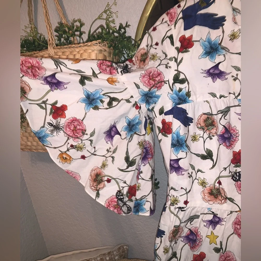 Borgo De Nor Floral Print Long Dress size 14 - Picture 9 of 17